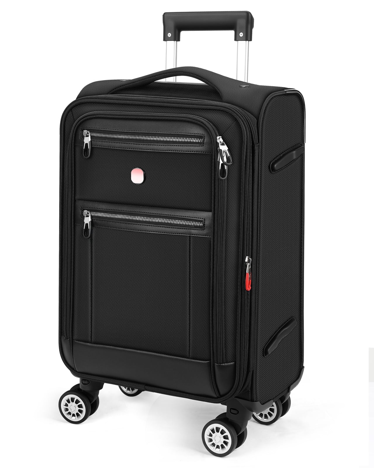 star cloud Softside Expandable Spinner Luggage Durable Lightweight Travel Suitcase, Black