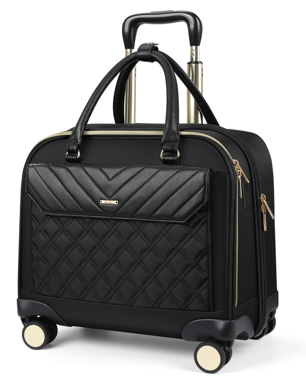star cloud 4 wheel Rigid Frame Rolling Laptop Bag for Women