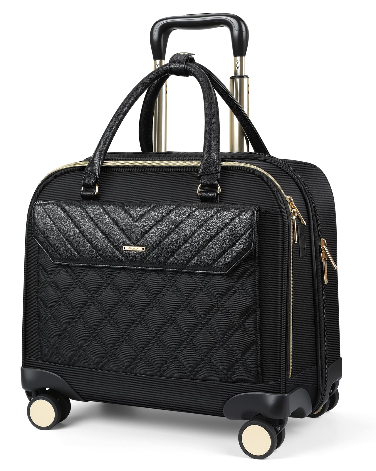star cloud 4 wheel Rigid Frame Rolling Laptop Bag for Women