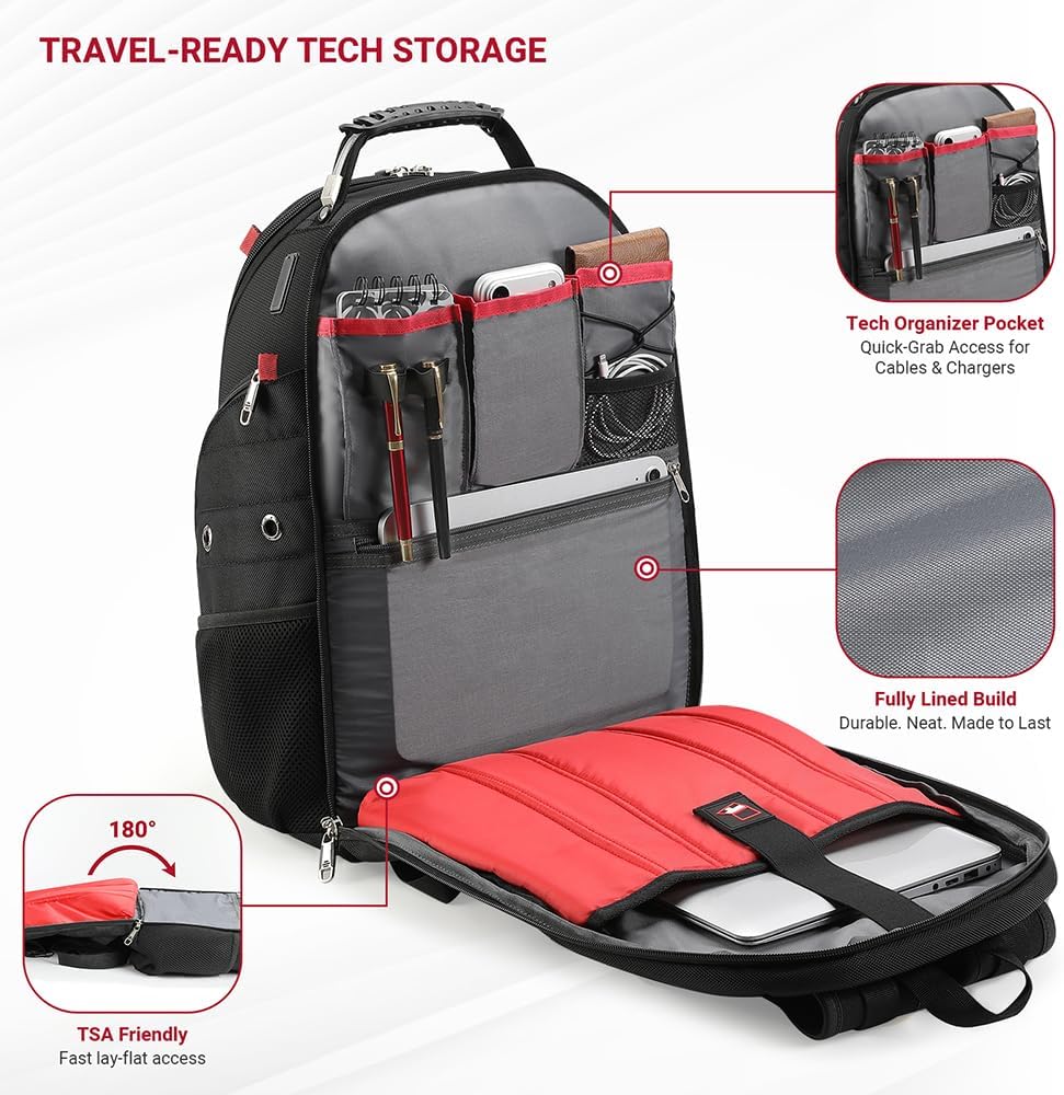 best travel backpack with usb charger hub star cloud 17 Inch Travel Laptop Backpack, Business Tech Backpack with – StarCloud Bag