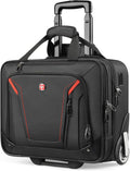 star cloud Rigid Frame Rolling Laptop Bag 18"×14"×8", Water-Resistant Rolling Briefcase with Wheels, Business Travel Computer Bag, Underseat Carry-on Luggage for Men & Women