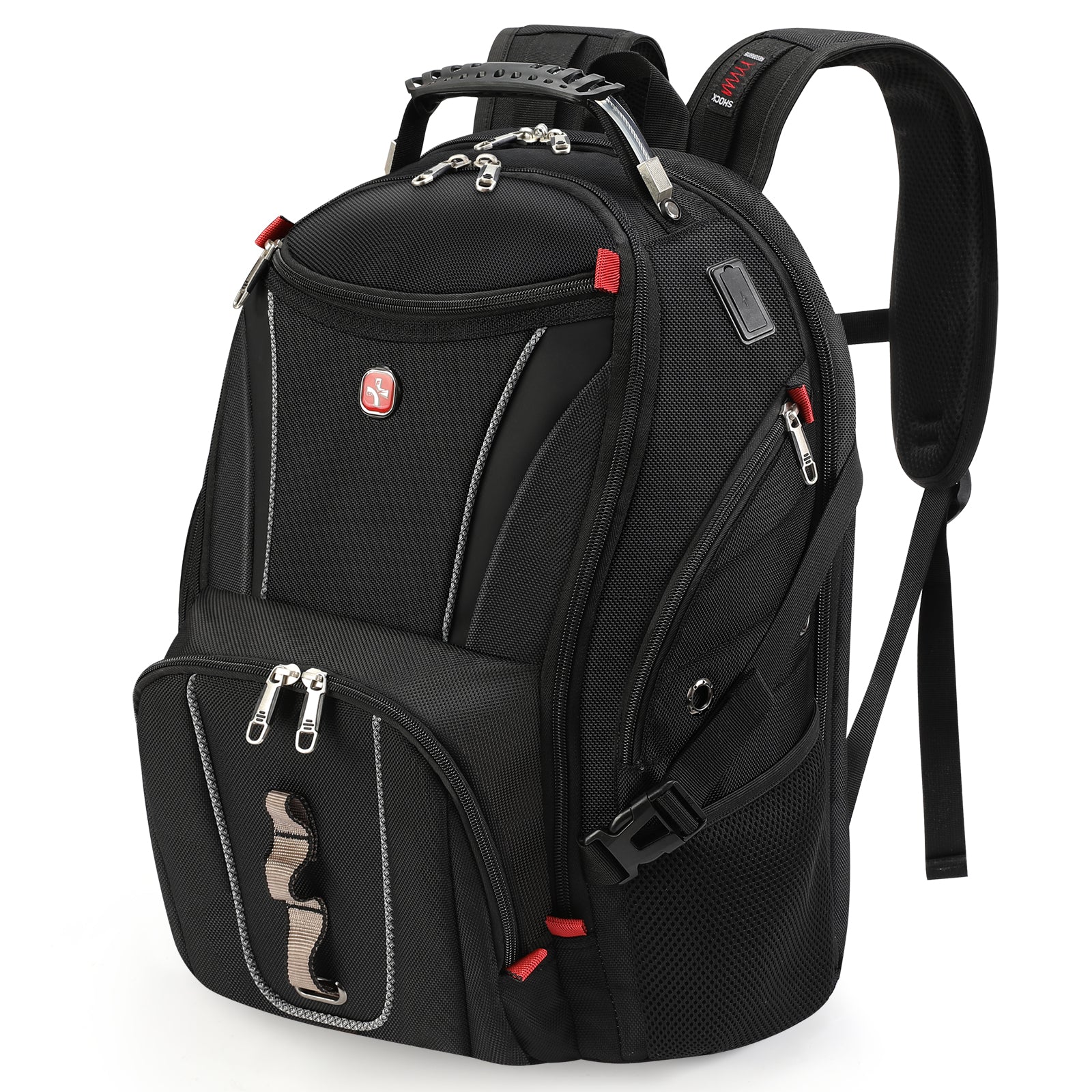 star cloud 17 Inch Travel Laptop Backpack, Business Tech Backpack with USB & Type-C Charging Port, 180° TSA Friendly Travel College Work Backpack with Multiple Organizer Pockets for Men
